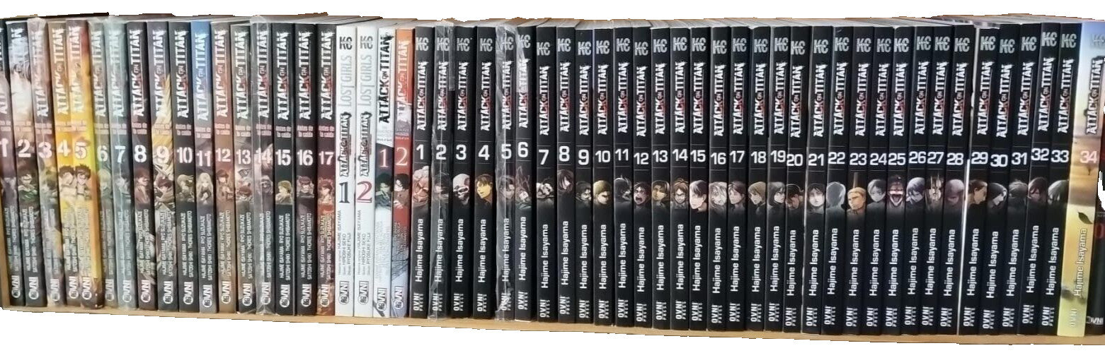 Ataque a los Titanes  COMPLETISIMO. 55 libros. Manga en ESPAÑOL