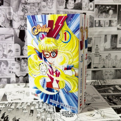 Sailor Moon 1 al 12 + short stories 1 y 2 + Sailor V 1 y 2.  Spanish. 16 libros