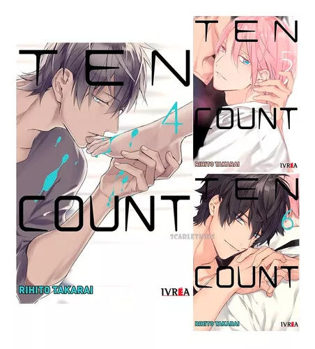 Manga Ten Count Completo, Español. 6 libros. Rihito Takarai. Manga en ESPAÑOL