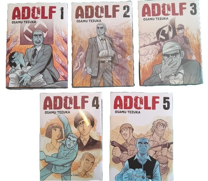 Adolf Completo Tomos 1 Al 5 Osamu Tezuka Planeta Comic.  Manga en ESPAÑOL