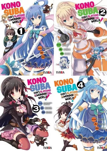 KonoSuba en Español. 1 al 10. (edicion 2 en 1). Manga en ESPAÑOL