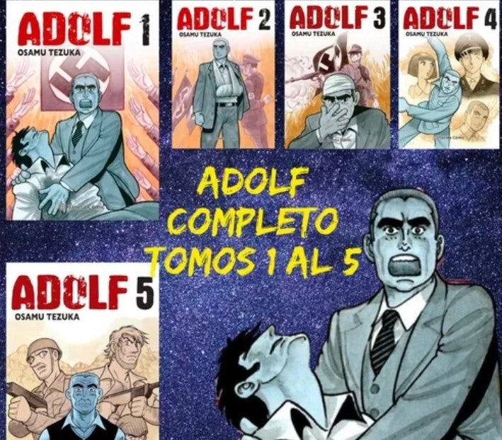 Adolf Completo Tomos 1 Al 5 Osamu Tezuka Planeta Comic.  Manga en ESPAÑOL